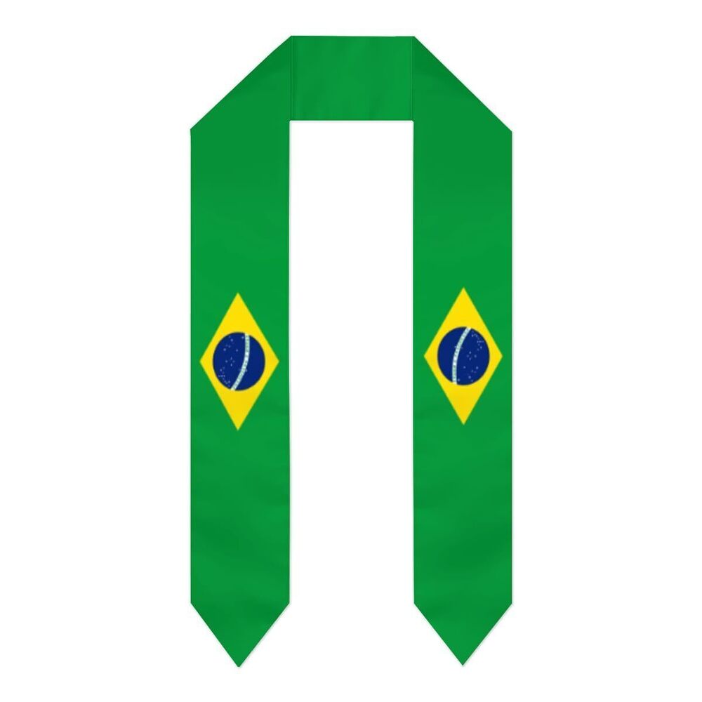 7758 Brazil Flag Graduation Stole,Flag Graduation Sash Scarf,Gift